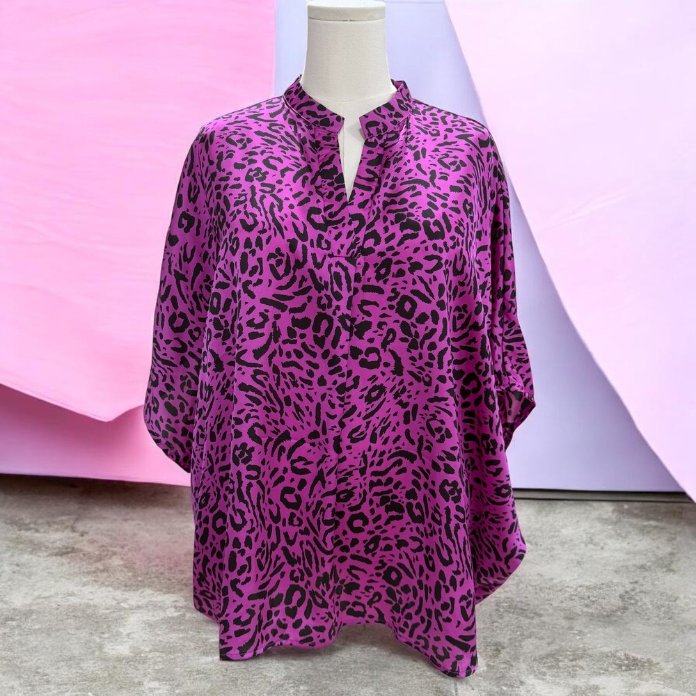 Emily Wonder Leopard Print Tunic Top‎ Y2K Whimsigoth Dopamine Street Edgy Trendy